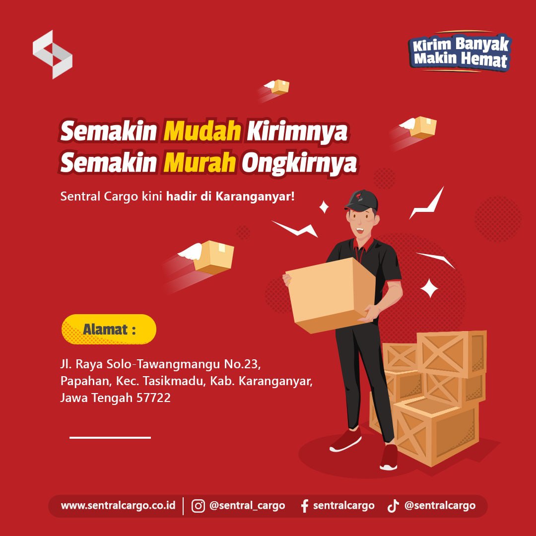 Kirim Barang Semakin Mudah, Kini Sentral Cargo Hadir di Karanganyar