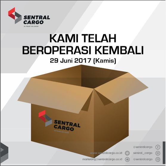 Sentral Cargo Telah Kembali Beroperasional