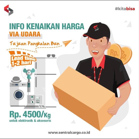 Kenaikan Harga Pengiriman Barang Cargo Udara Tujuan Pangkalan Bun