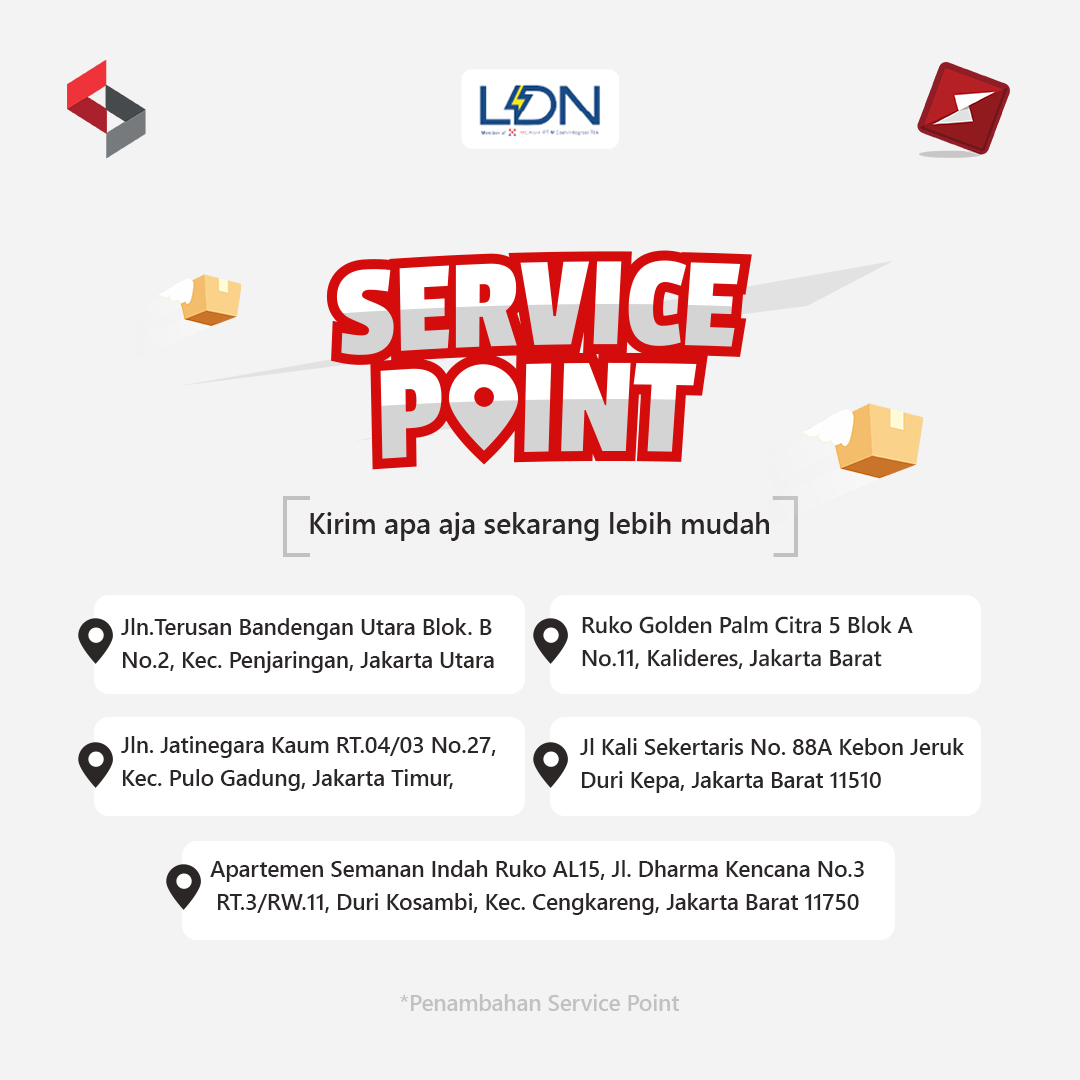 Service Point Network for Freight Forwarding Phase II Five Locations in DKI Jakarta