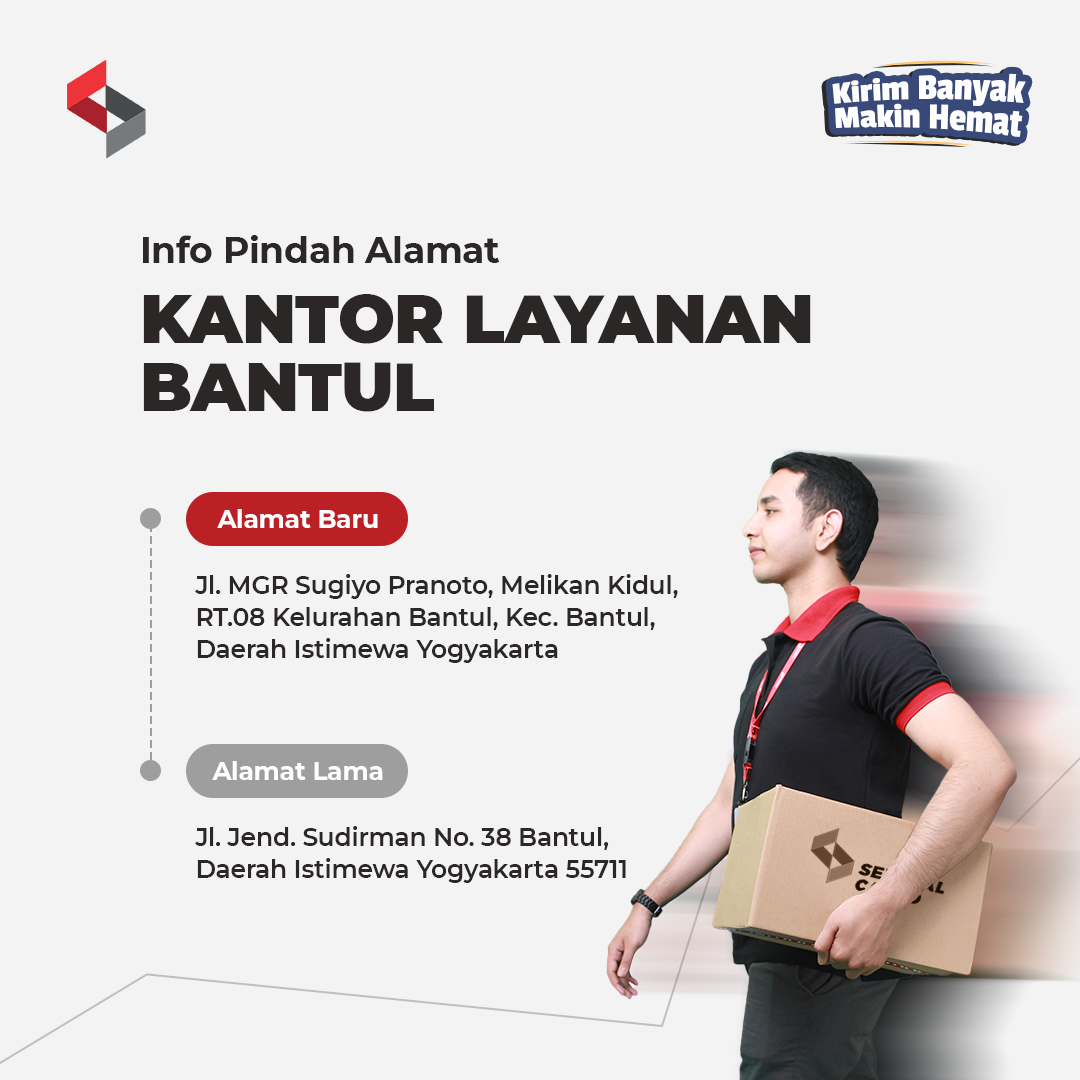 [PENGUMUMAN] Relokasi Alamat Drop Point Sentral Cargo Bantul