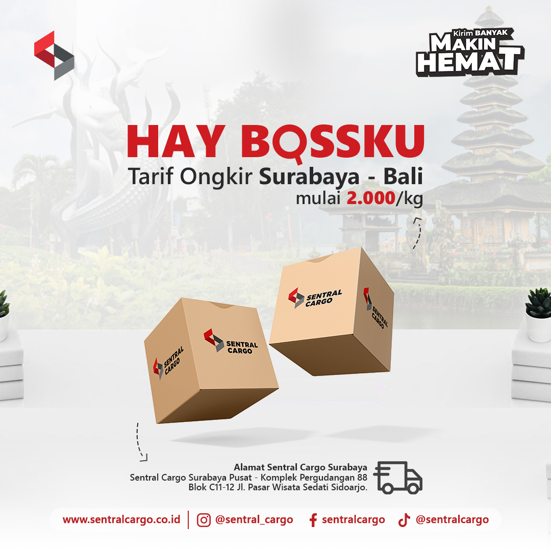 Tarif Ongkir Ekspedisi Surabaya Bali Jalur Darat & Udara