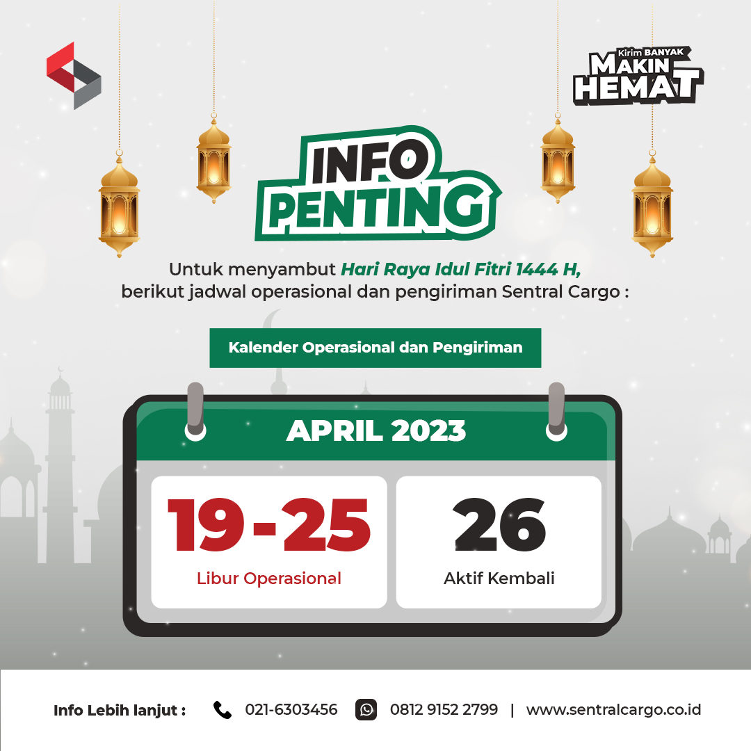 [INFORMASI] Jadwal Libur Operasional & Pengiriman Hari Raya Idul Fitri 1444 H