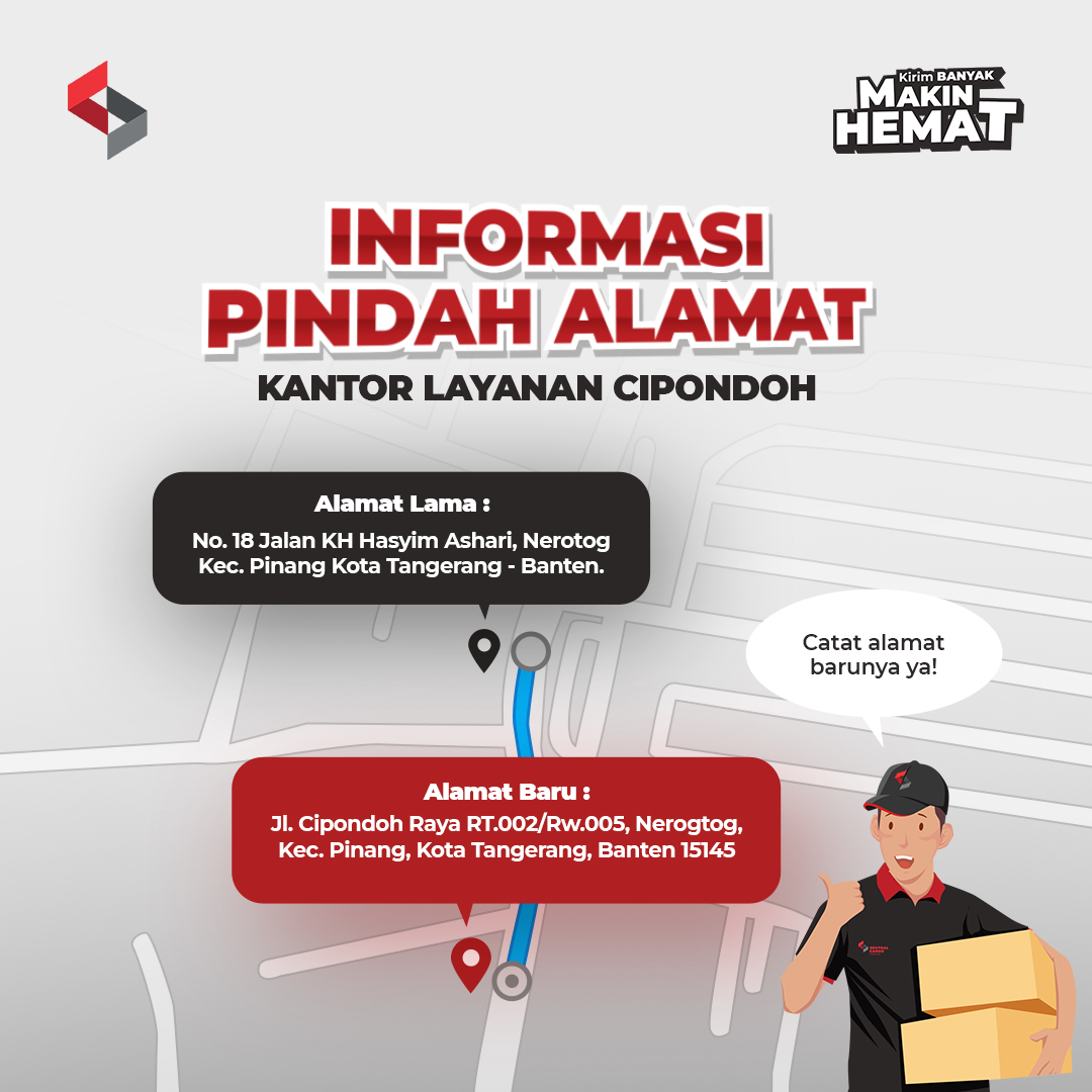 [PENGUMUMAN] Relokasi Alamat Drop Point Sentral Cargo Cipondoh