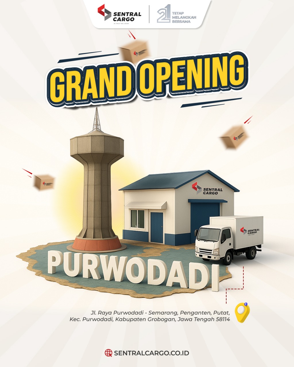 Sentral Cargo Resmi Buka Drop Point Baru di Purwodadi untuk Permudah Layanan Pengiriman Barang